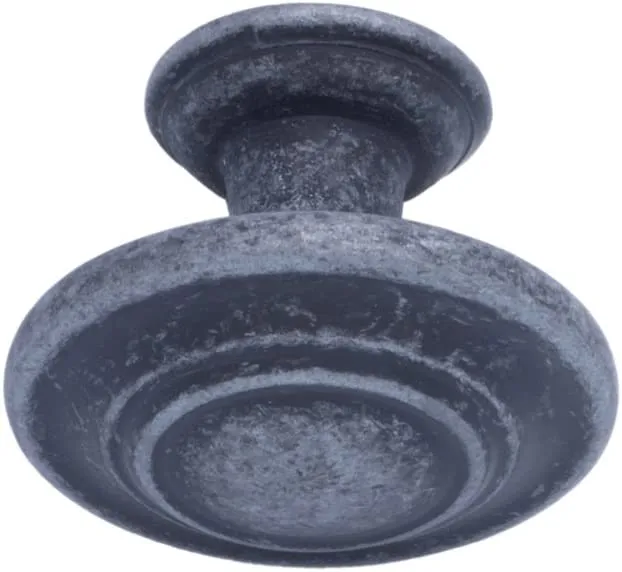 Amazon Basics Traditional Top Ring Cabinet Knob 1.25inch Diameter Antique Silver 25Pack
