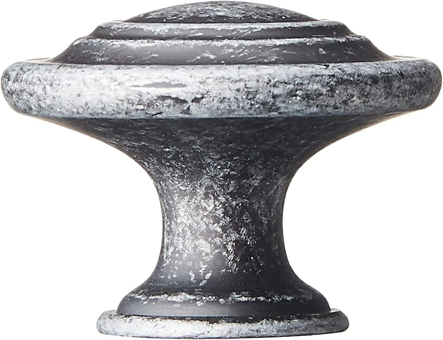 Amazon Basics Traditional Top Ring Cabinet Knob 1.25inch Diameter Antique Silver 25Pack