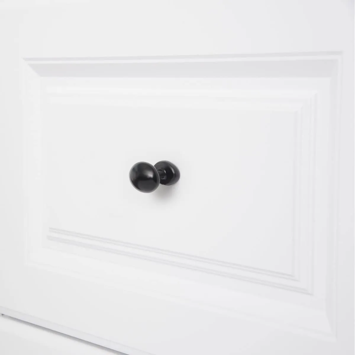 AmazonBasics Football Cabinet Knob, 1.38inch Diameter Flat Black 10Pack