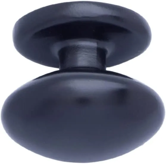 AmazonBasics Football Cabinet Knob, 1.38inch Diameter Flat Black 10Pack