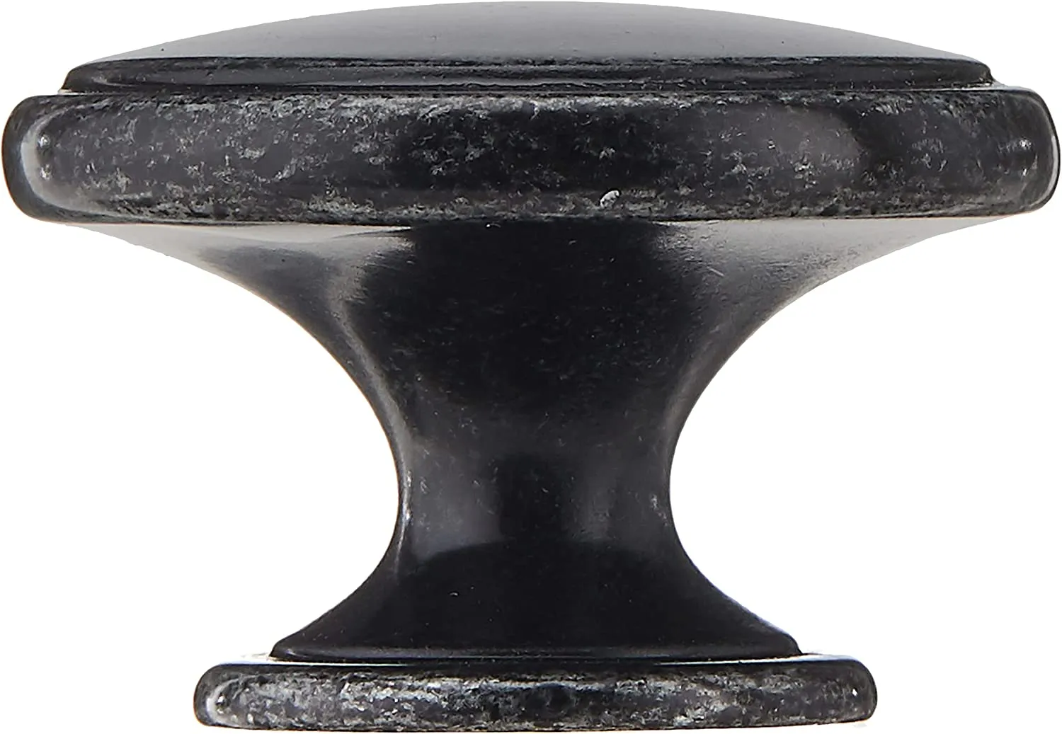 AmazonBasics Modern Wide Top Ring Cabinet Knob 1.52in Diameter Antique Silver 25Pack