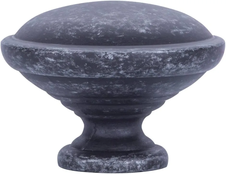 AmazonBasics Mushroom Cabinet Knob 1.19in Diameter Antique Silver 10Pack