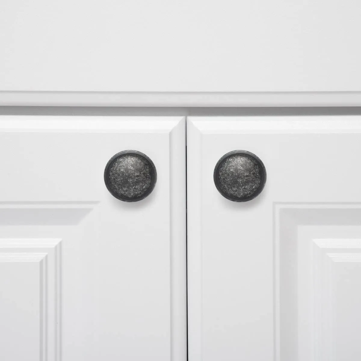 AmazonBasics Mushroom Cabinet Knob 1.19in Diameter Antique Silver 10Pack