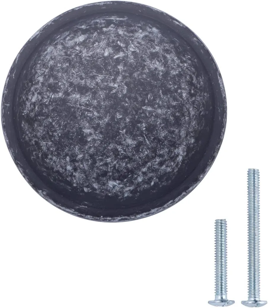 AmazonBasics Mushroom Cabinet Knob 1.19in Diameter Antique Silver 10Pack