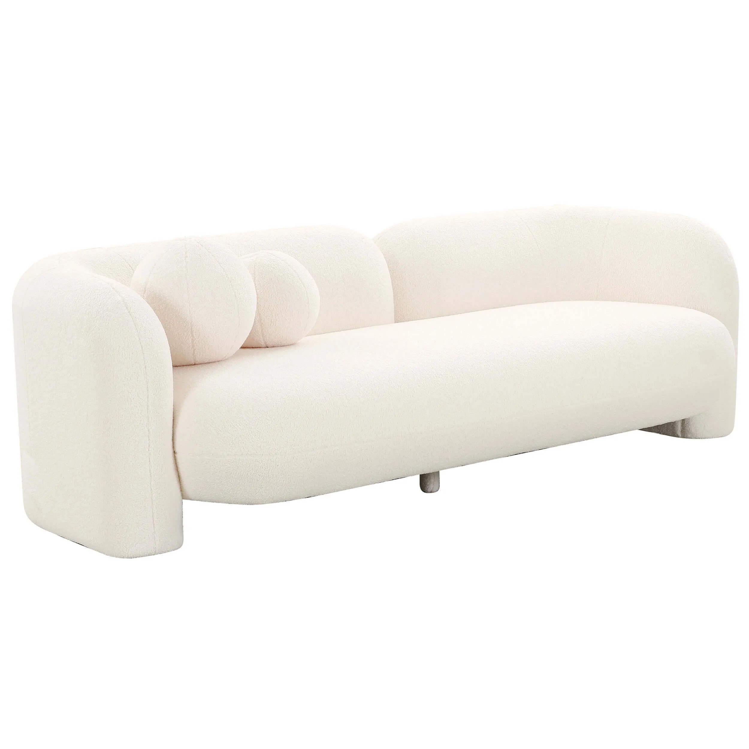 Amelie Faux Fur Sofa, Cream