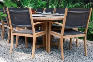 ANCHORAGE 9 PIECE DINING SET - 40" X 83"-111" Concord Extension Table with 6 Side Chairs and 2 Arm Chairs