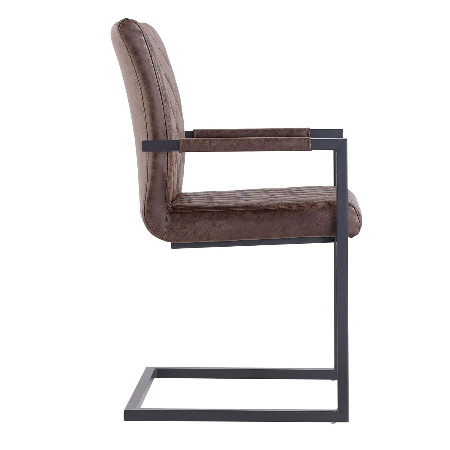 Ashley Brown Upholstered Carver Dining Chair