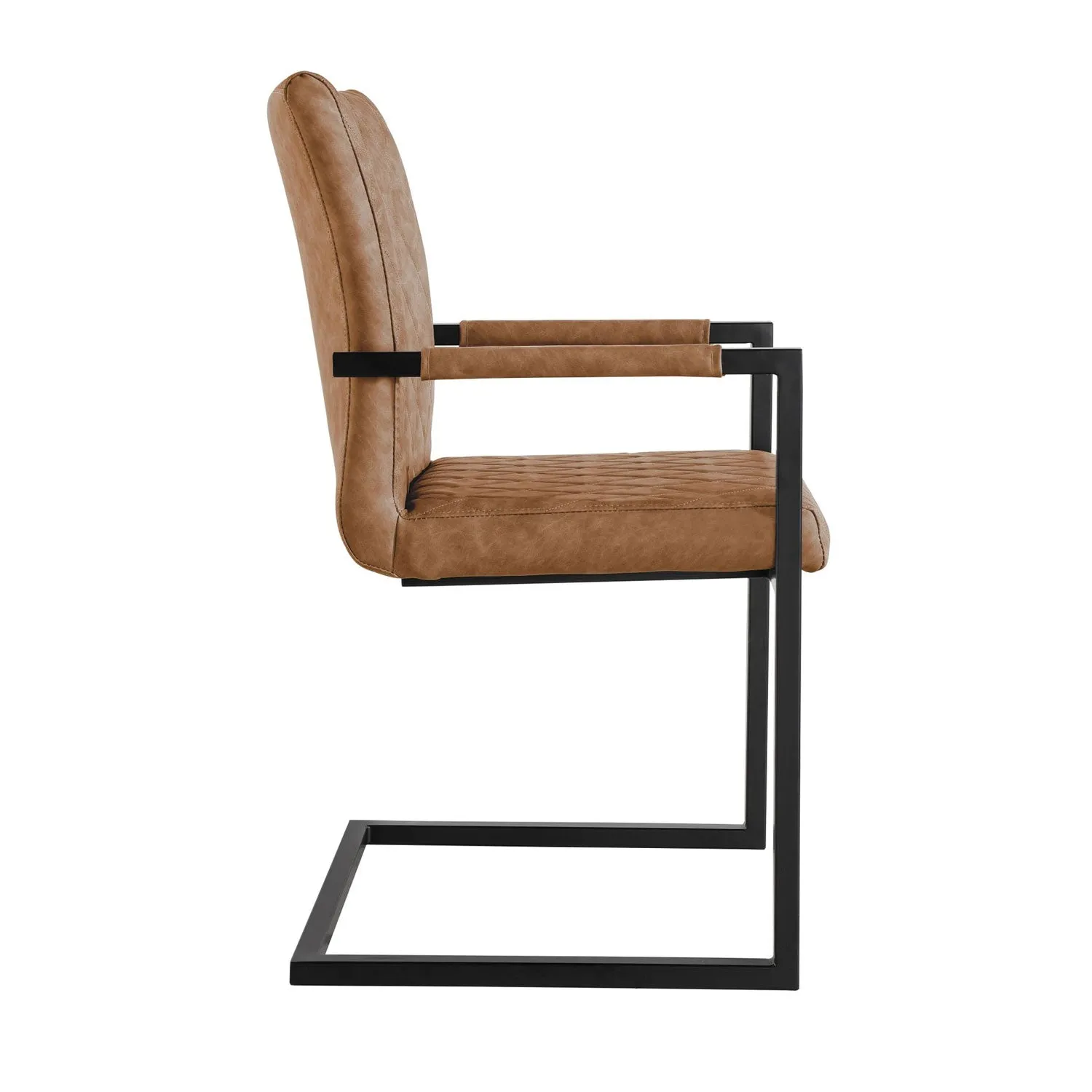 Ashley Upholstered Tan Carver Dining Chair
