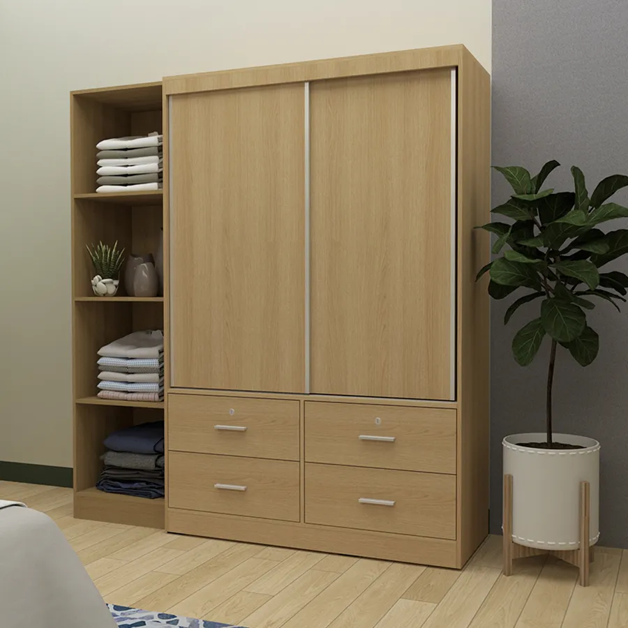 Modern 120 cm Sliding Wardrobe by Brendle - Sleek Design, Space-Saving Organizer