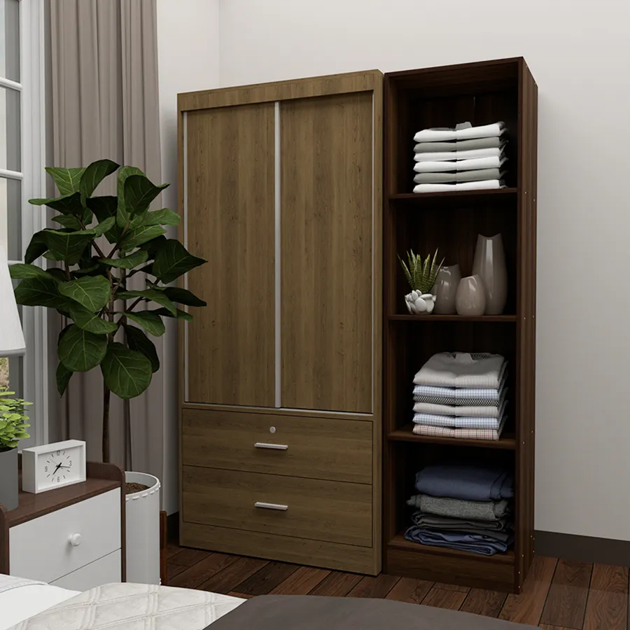 Modern 120 cm Sliding Wardrobe by Brendle - Sleek Design, Space-Saving Organizer