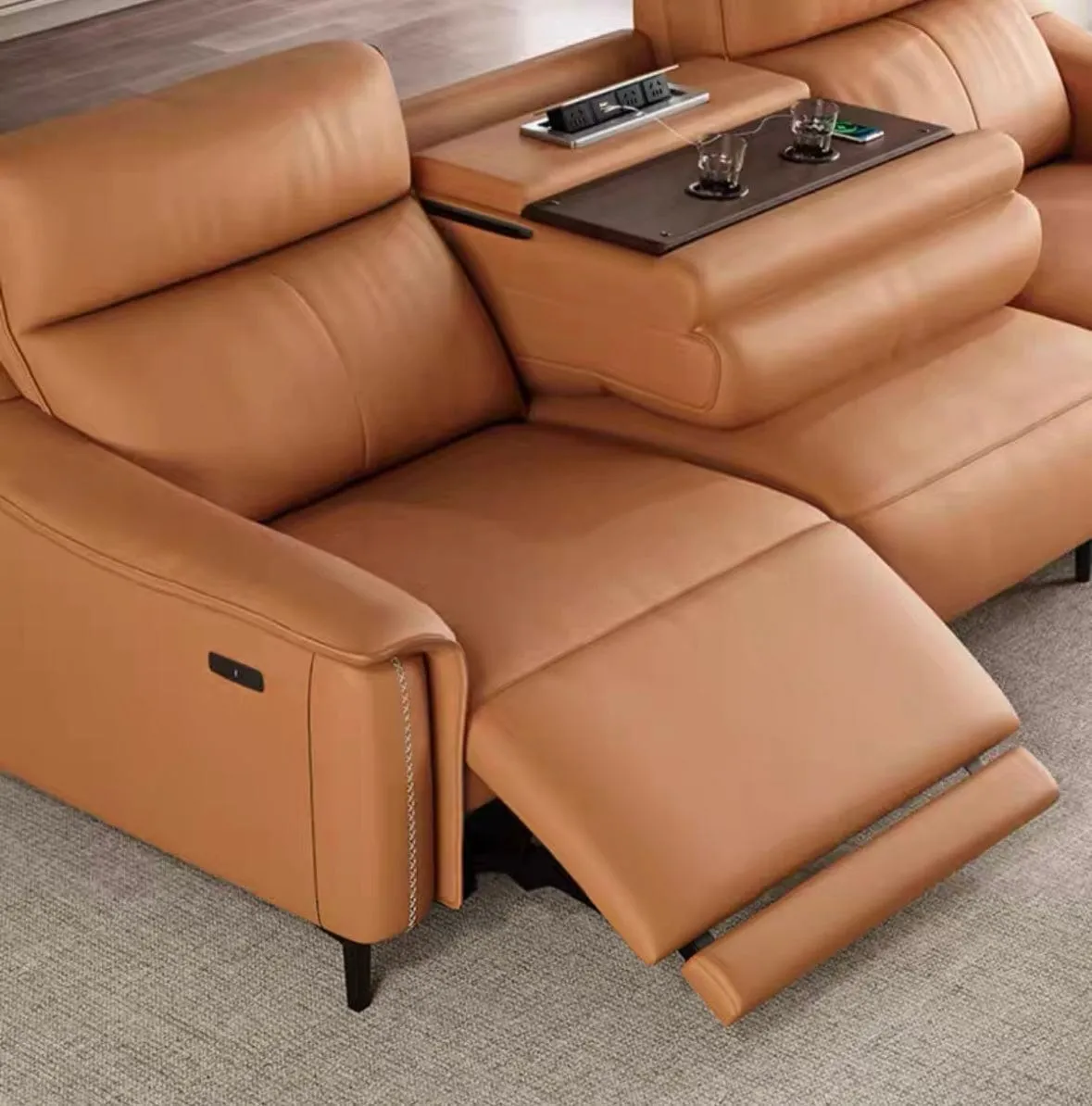 Bridgett Leather Recliner Sofa