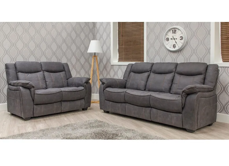 Brooklyn Fabric Two Seat Sofas (Pre-Order Charcoal)
