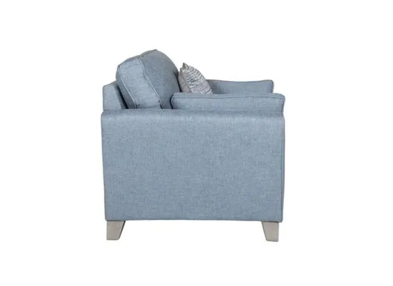 Cantrell Blue Armchair W/Optional Stool
