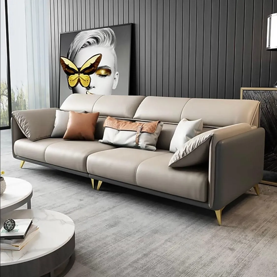 Caston Sectional Leather Sofa
