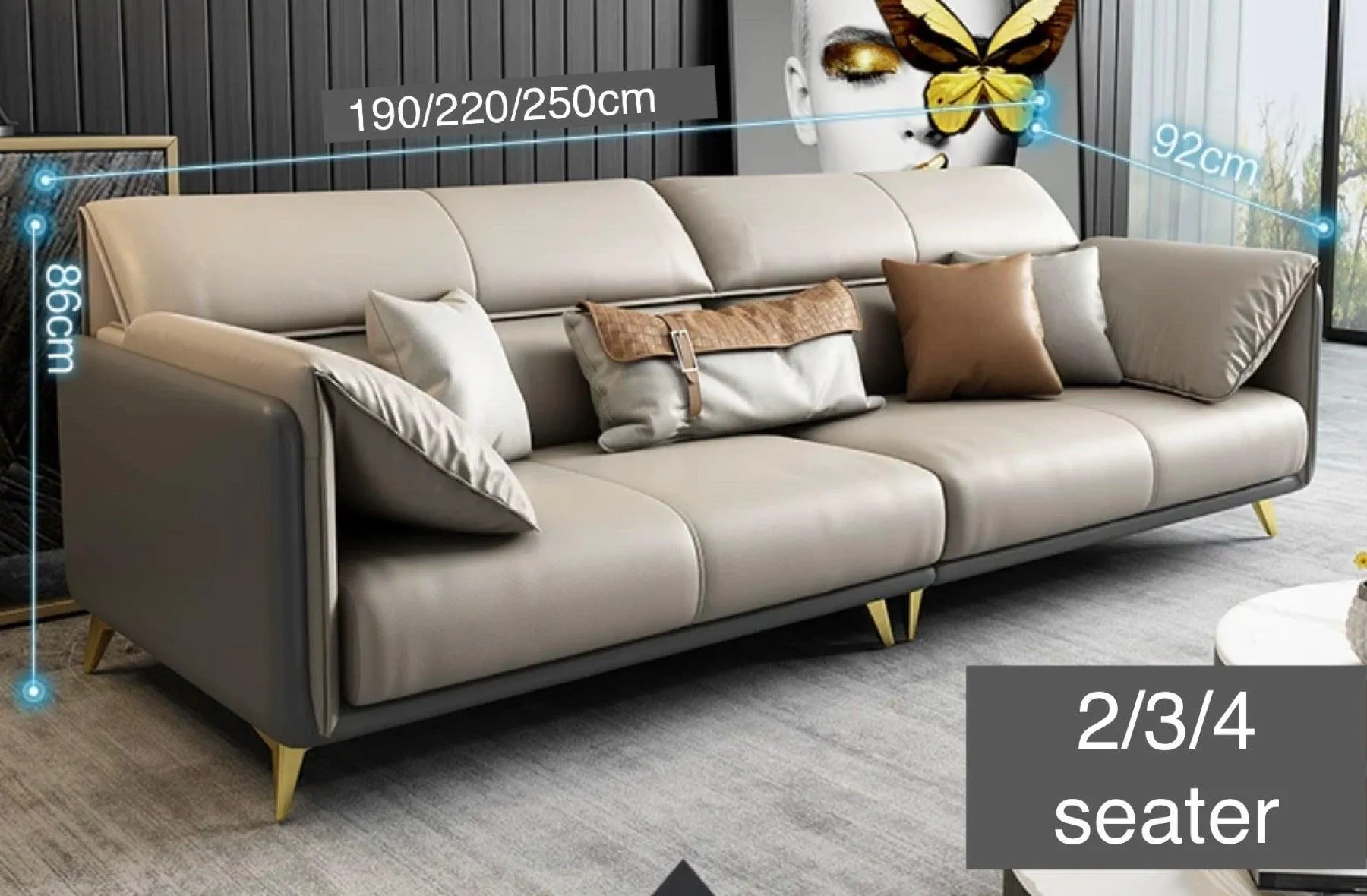 Caston Sectional Leather Sofa