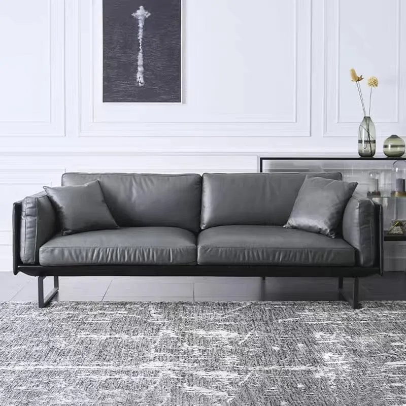 Donnie Genuine Cowhide Leather Sofa