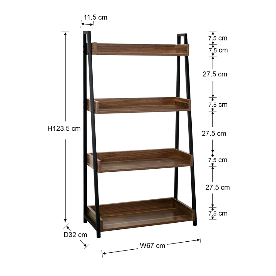 Elliana 4 Tier Bookshelves