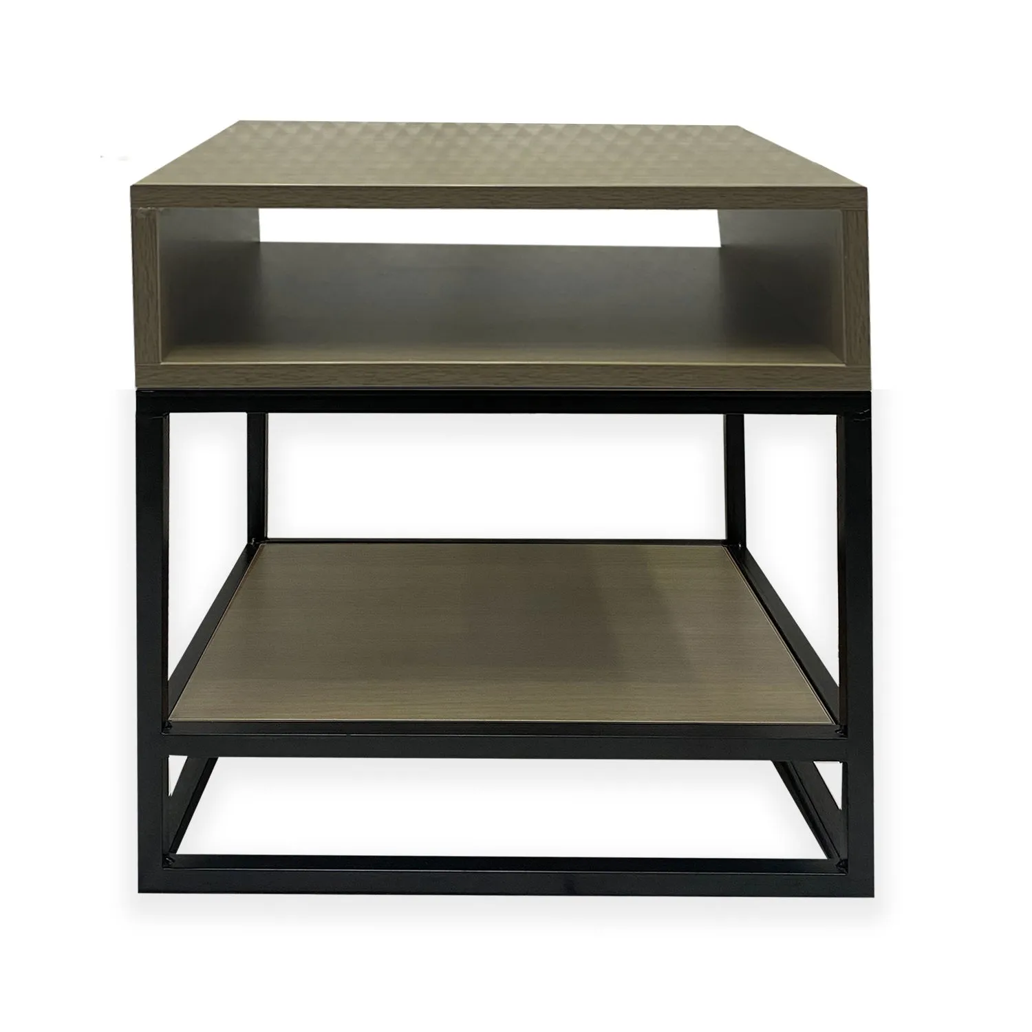 Ellie Side Table with Top Box & Shelf