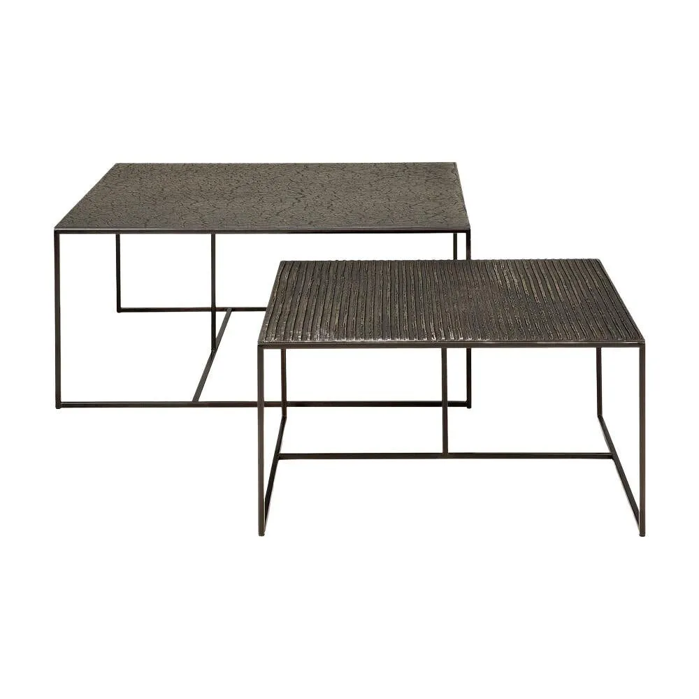 Ethnicraft Pentagon Nesting Coffee Table Set - Whisky