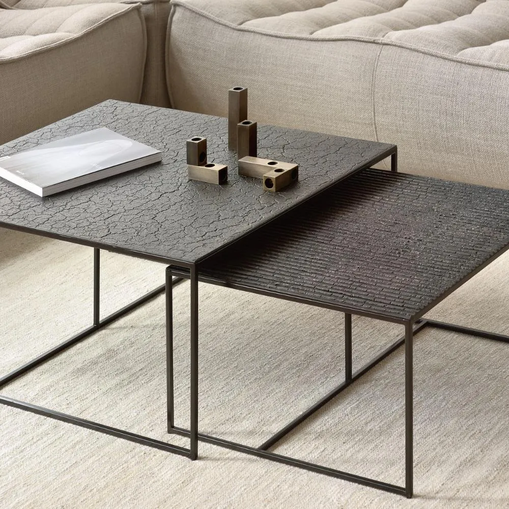 Ethnicraft Pentagon Nesting Coffee Table Set - Whisky