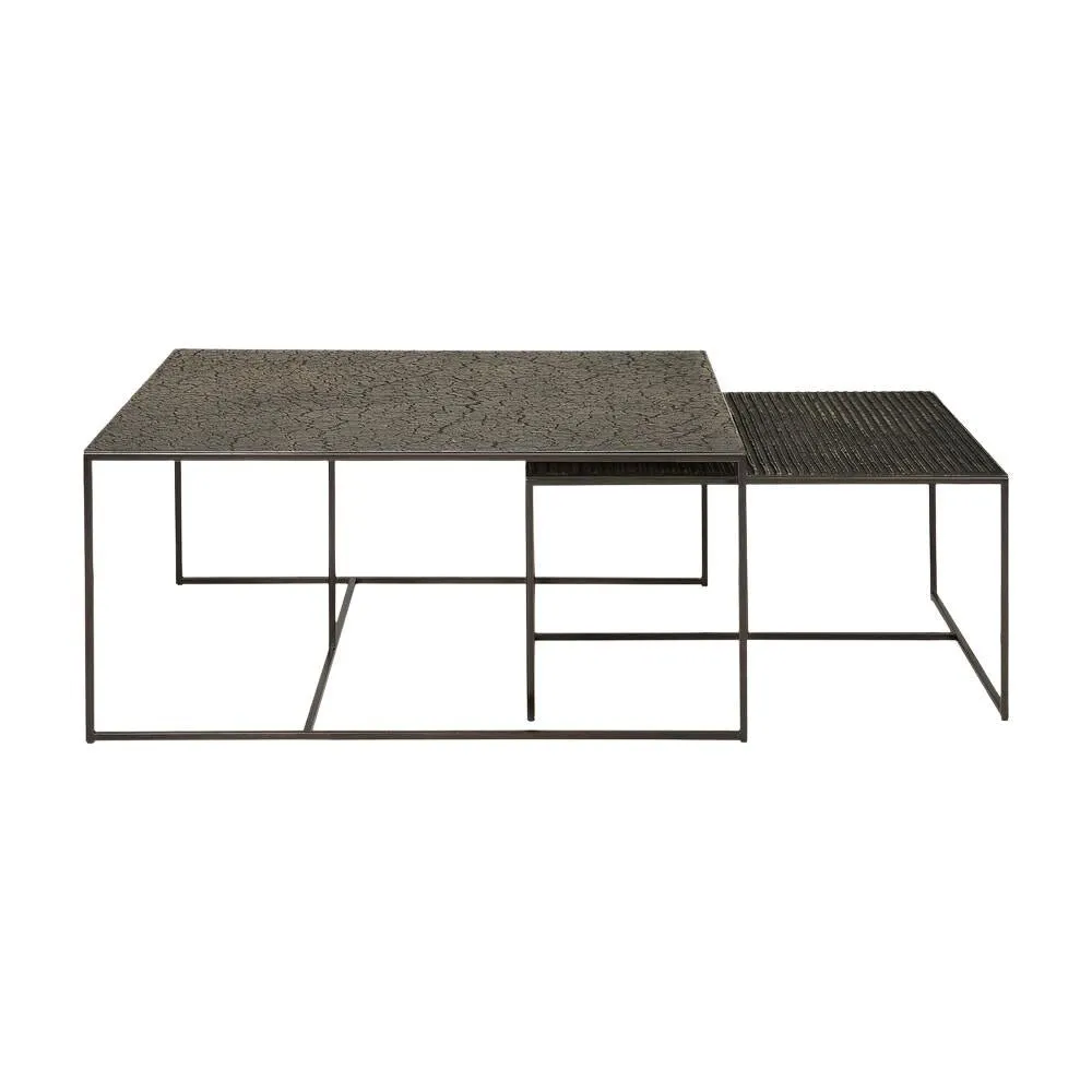 Ethnicraft Pentagon Nesting Coffee Table Set - Whisky