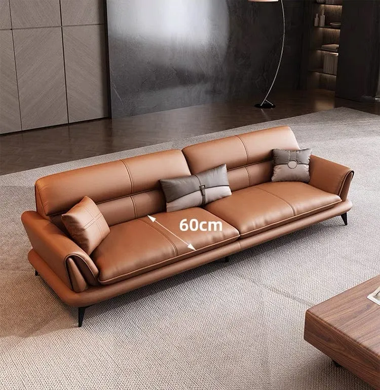 Eton Genuine Cowhide Leather Sofa