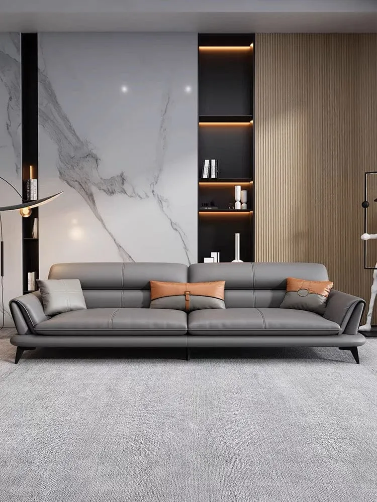 Eton Genuine Cowhide Leather Sofa
