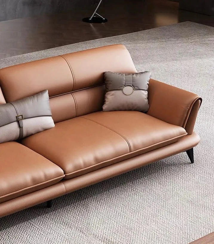Eton Genuine Cowhide Leather Sofa