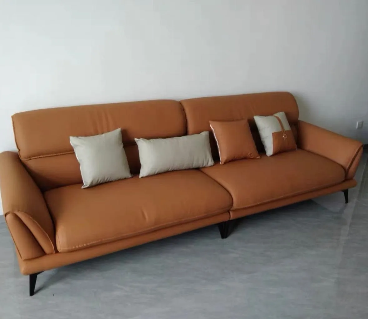 Eton Genuine Cowhide Leather Sofa