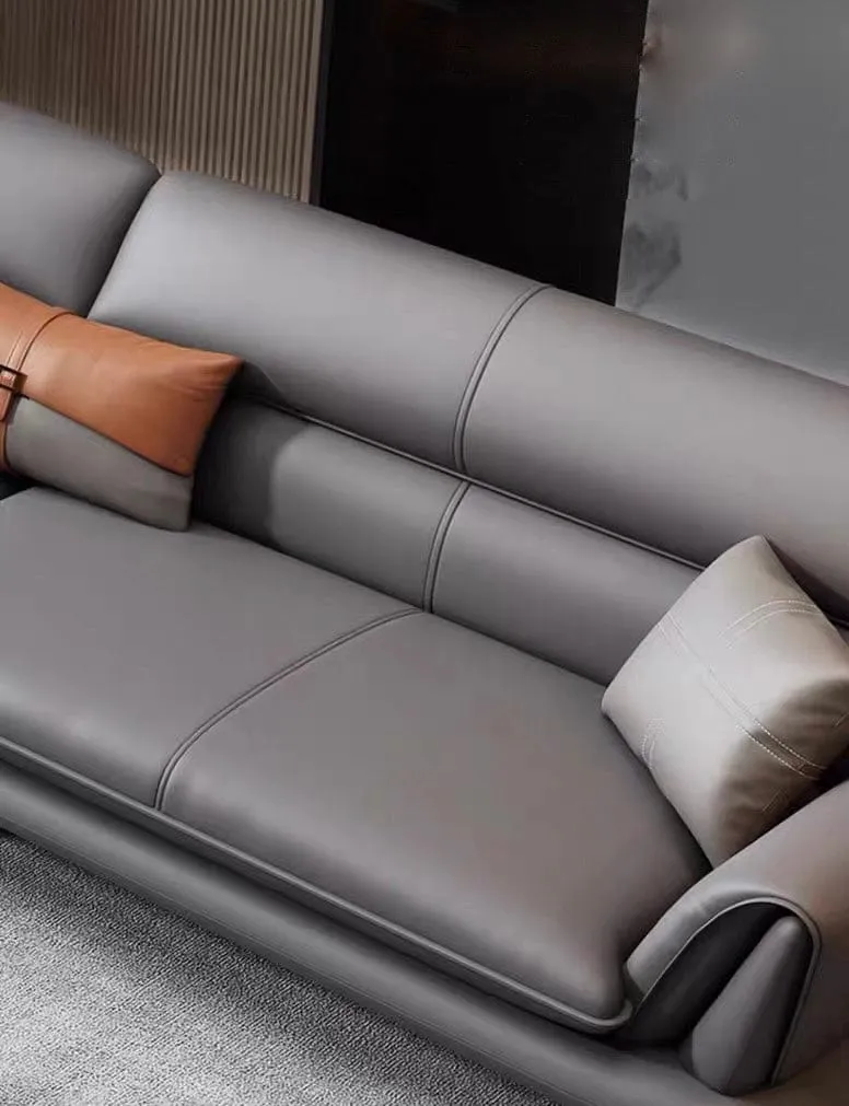 Eton Genuine Cowhide Leather Sofa