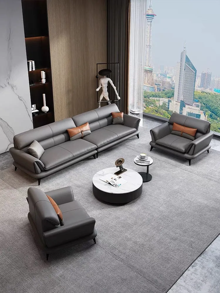 Eton Genuine Cowhide Leather Sofa