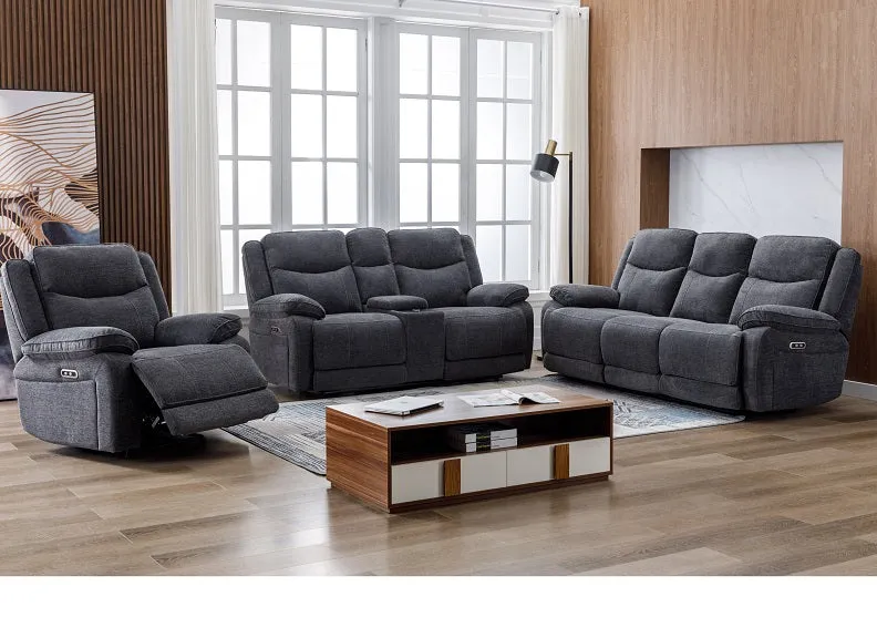 Herbert Powered Two Seat Sofas W/Console