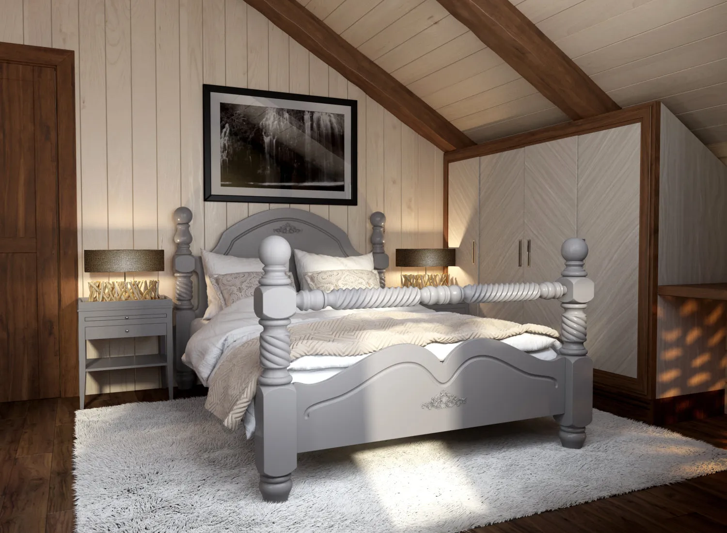 Illington Wooden Bed Frame - Custom
