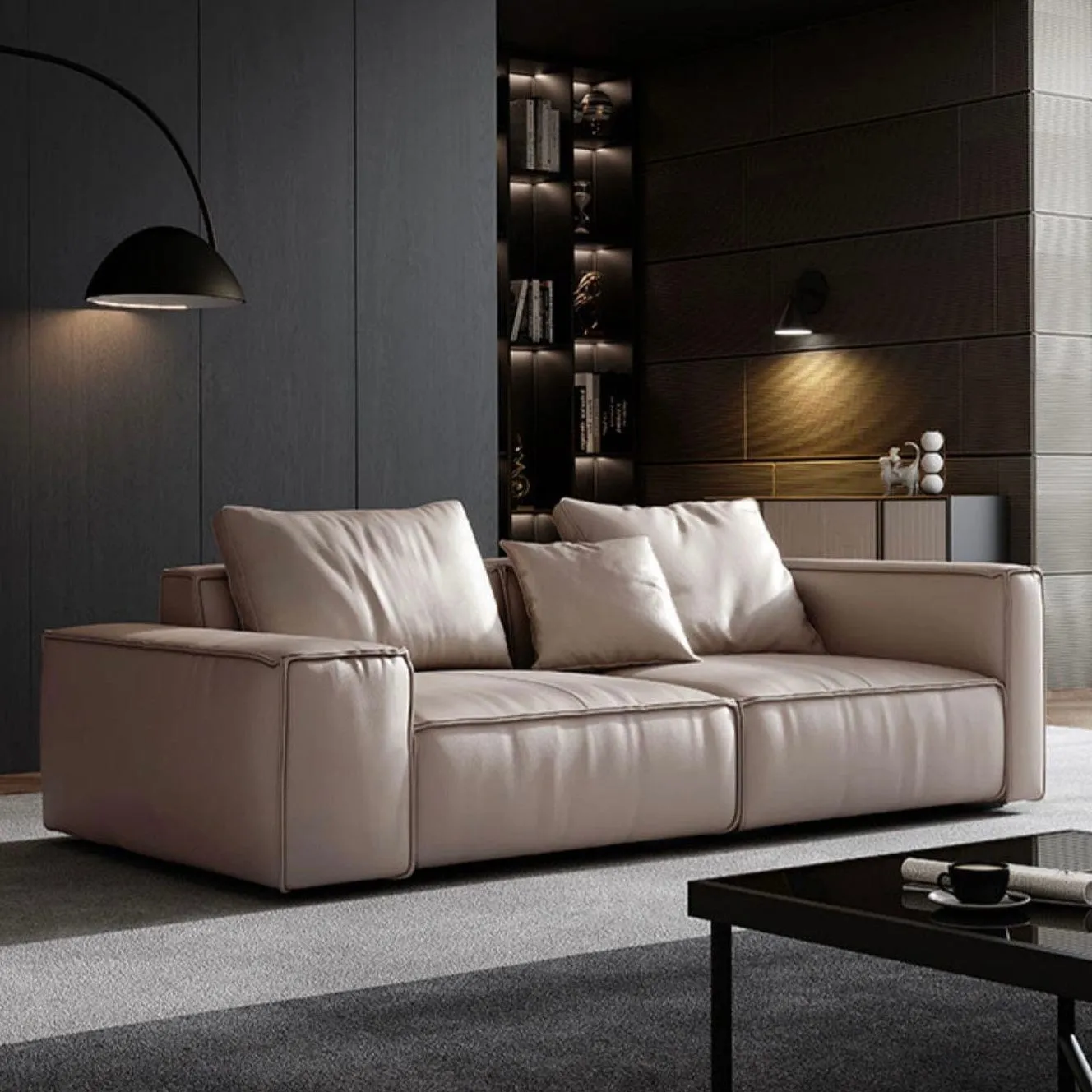 Jonathan Scratch Resistant Sectional Leather Sofa