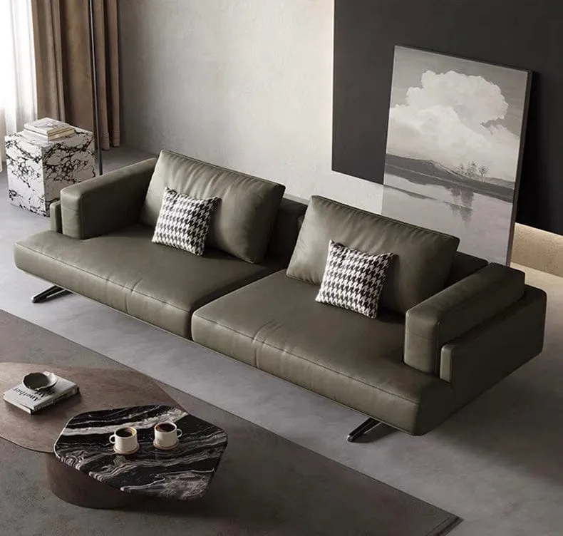 Kaysen Genuine Cowhide Leather Sofa