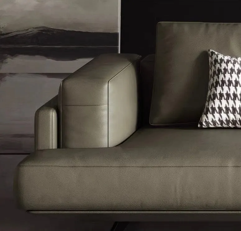Kaysen Genuine Cowhide Leather Sofa