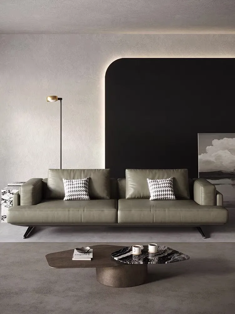 Kaysen Genuine Cowhide Leather Sofa