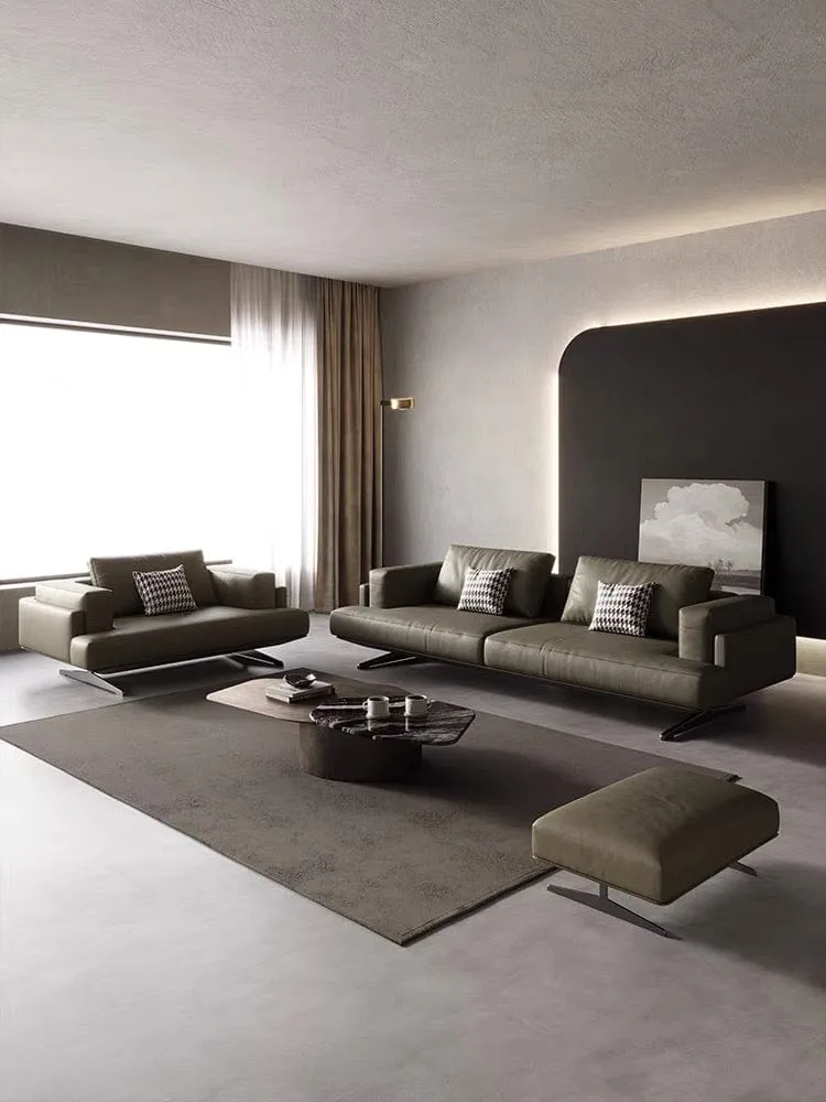 Kaysen Genuine Cowhide Leather Sofa