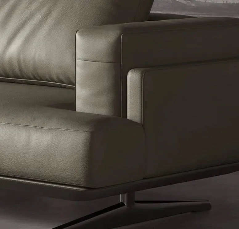 Kaysen Genuine Cowhide Leather Sofa