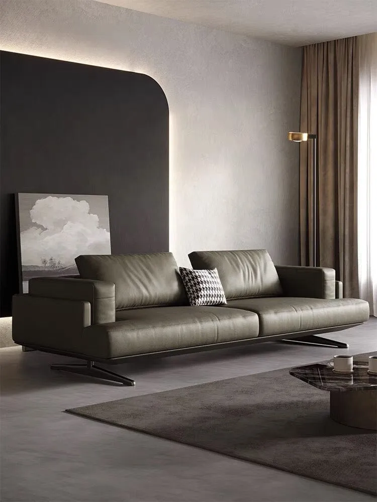 Kaysen Genuine Cowhide Leather Sofa