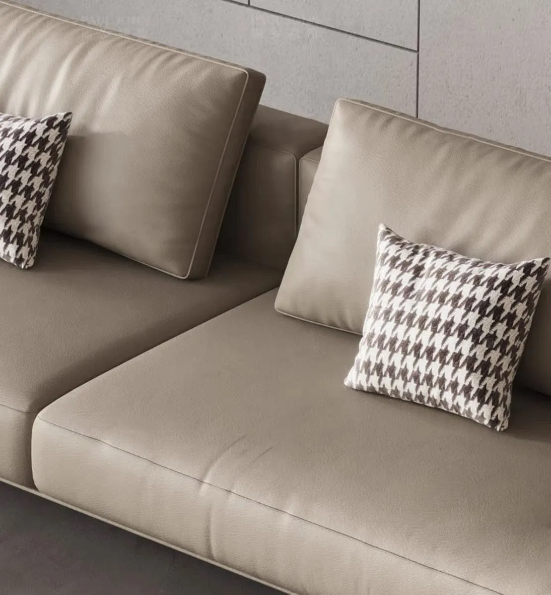 Kaysen Genuine Cowhide Leather Sofa