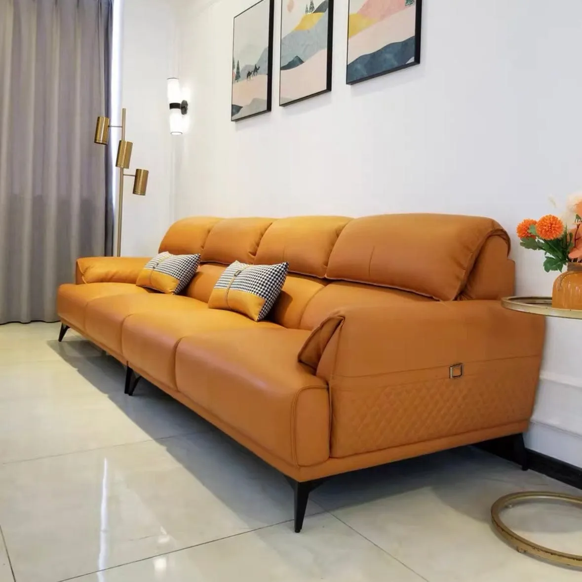 Lawry Leather Sectional Sofa
