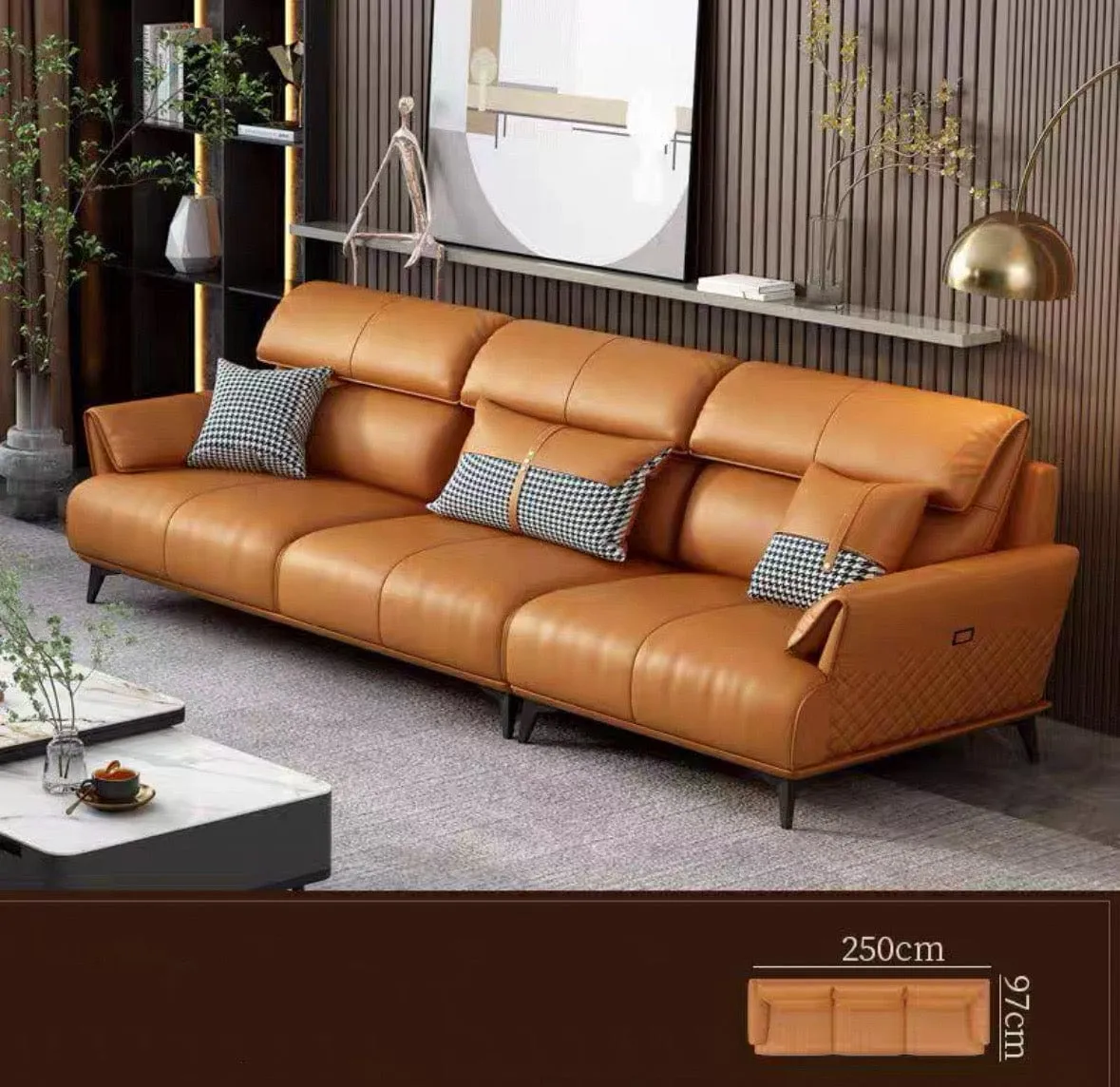 Lawry Leather Sectional Sofa