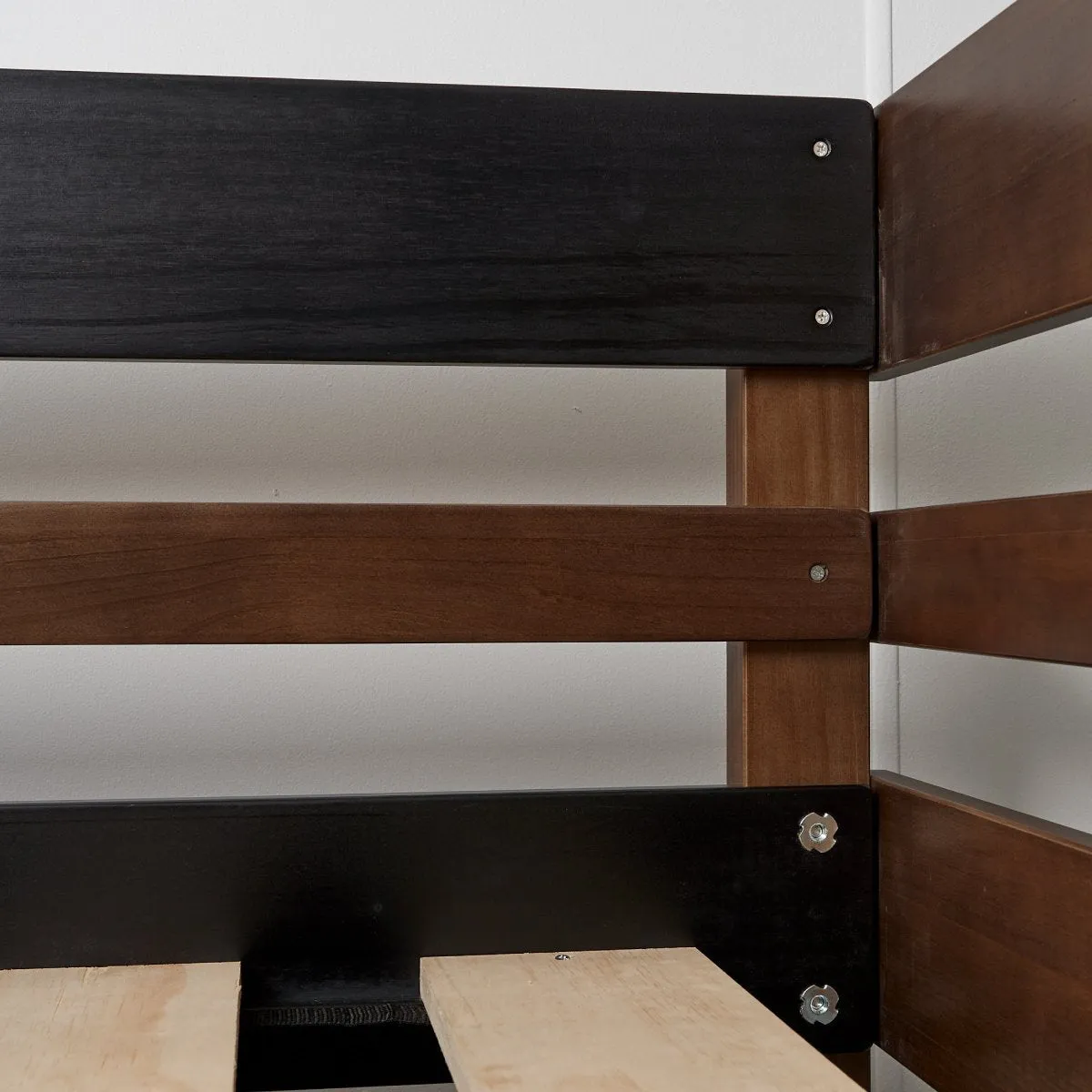 Loft Bed with Quad Desk   Pedestal Shelf Unit and Small Bookcase