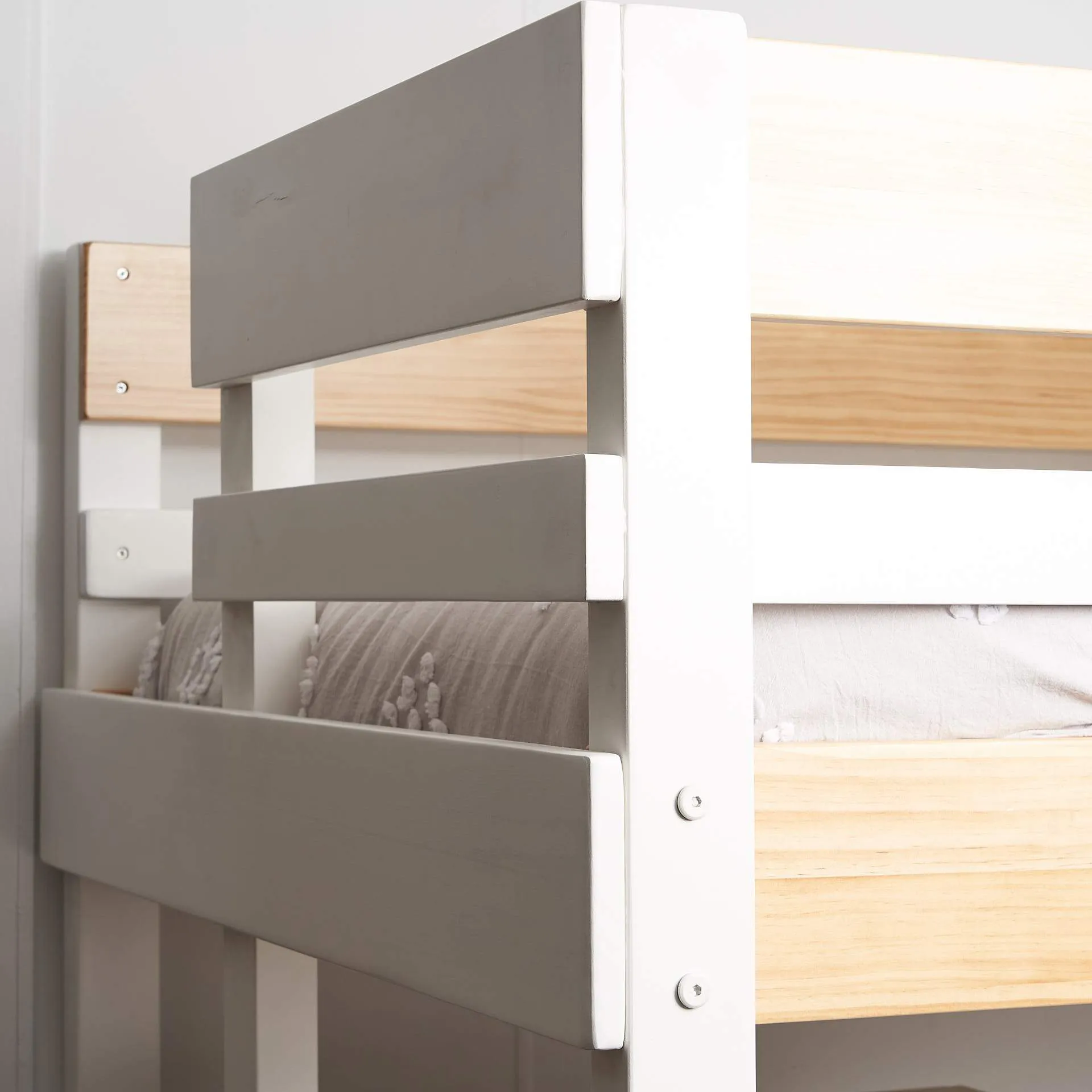 Loft Bed with Quad Desk   Pedestal Shelf Unit and Small Bookcase