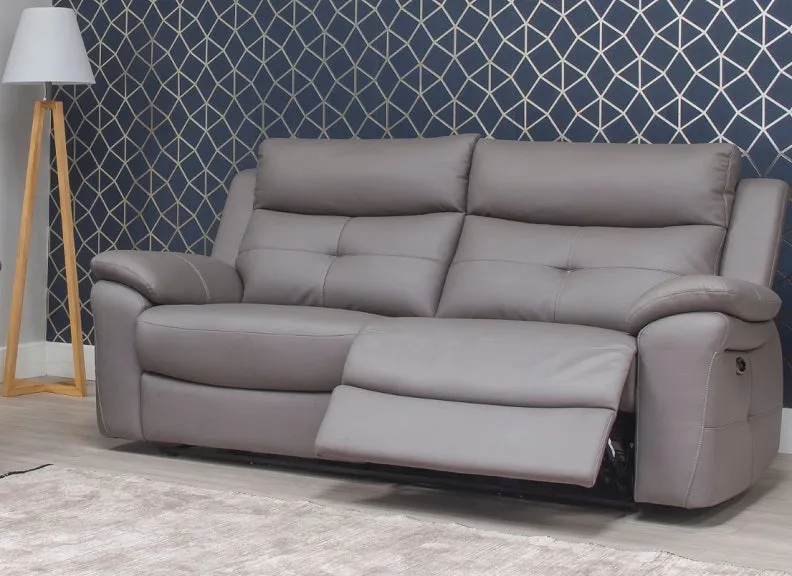 Lugano Storm Grey Powered 3PP 2PP Sofas