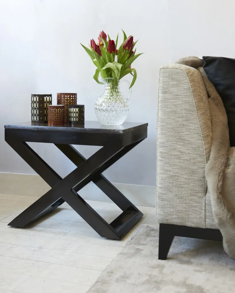 Metro Emperador Marble Top Side Table