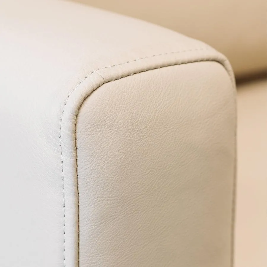 Monterey Leather 3 Seat Sofa - Matisse Chalk