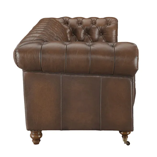 Naseby 3 Seater Leather Chesterfield Sofa