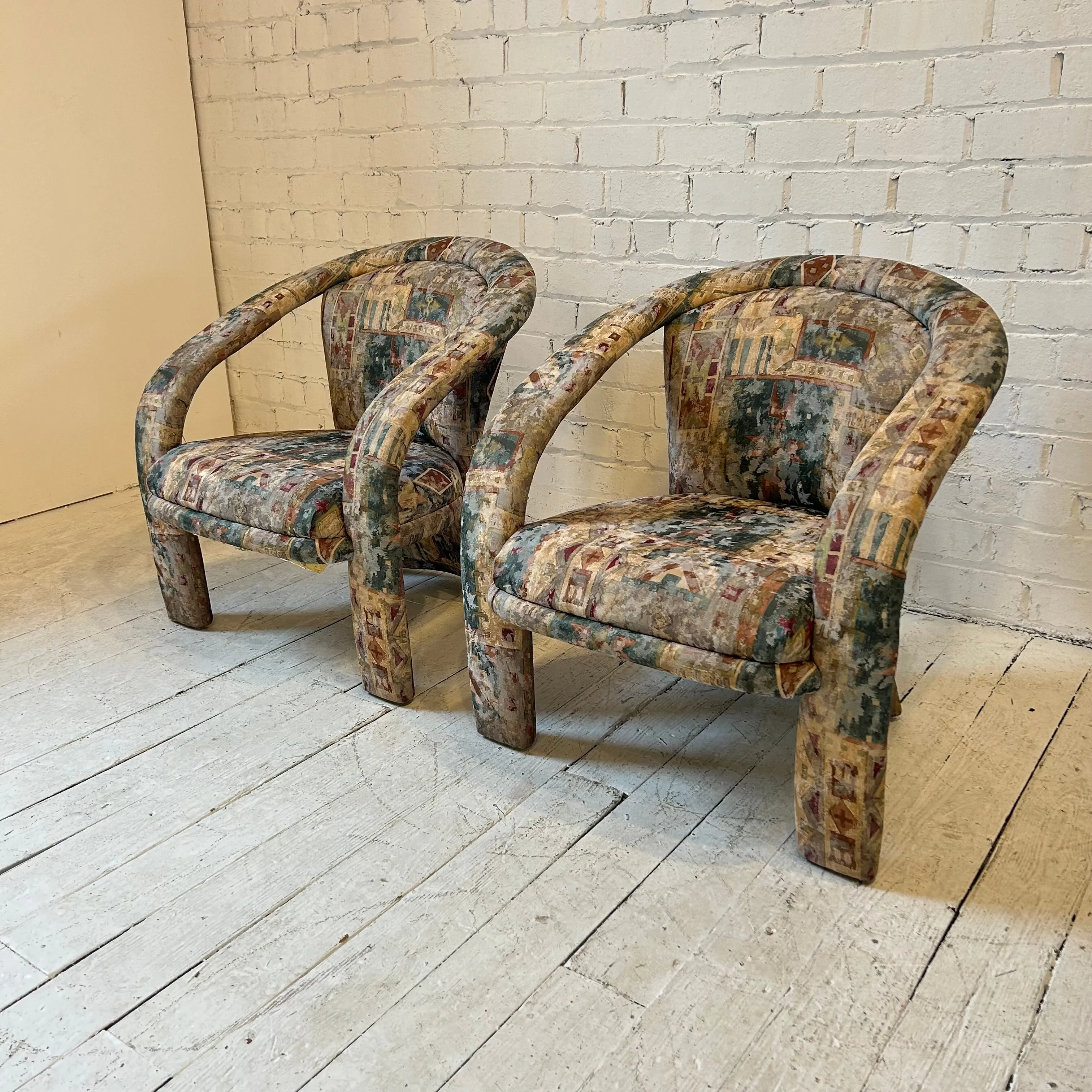 Pair of 90's Kagan-Style Lounge Chairs